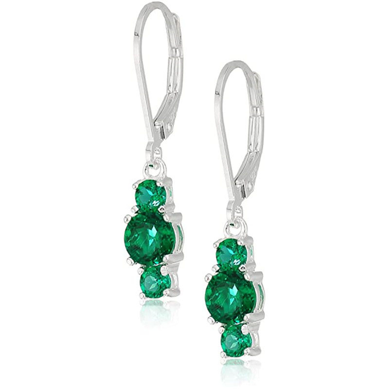 Wholesale Jewelry Fashionable Zirconia Earrings For Women Shiny Multicolor Creative Earrings