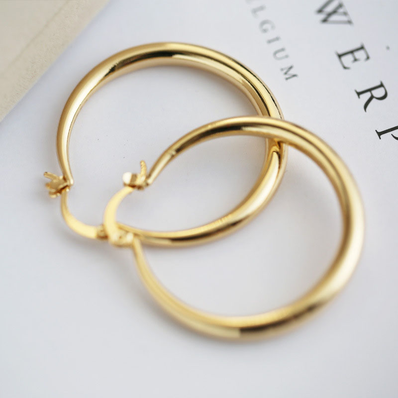 Fashion Simple Glossy Large Circle Earrings Punk Supplier