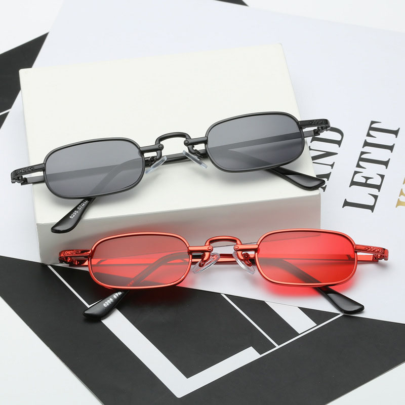 Wholesale Square Small Frame Sunglasses Narrow Rimmed Glasses