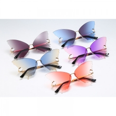 Butterfly Fashion Large Frame Gradient Colour Sunglasses Distributor