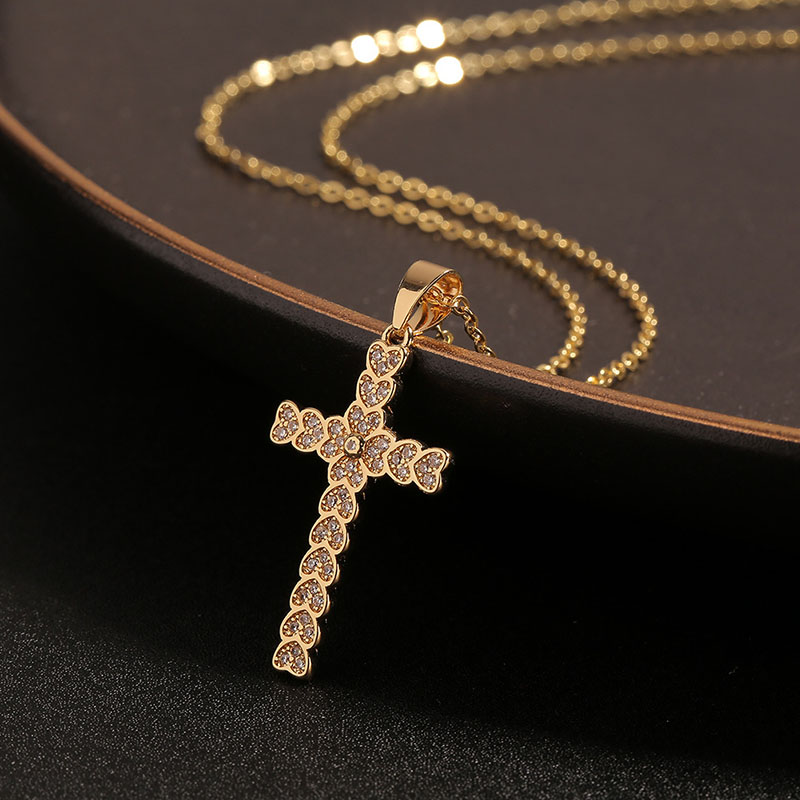 Heart Cross Pendant Niche Design Necklace Sweater Chain Manufacturer