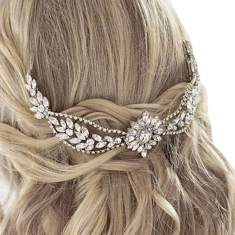 Zircon Hair Comb With Makeup Wedding Accessories Full Of Diamonds Retro Bridal Hair Band Distributor
