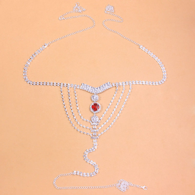 Rhinestone Body Chain Exaggerated Jewelry Fashion Card Diamond Hollow Pantiesbody Chain Distributor