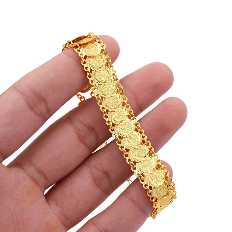 Gold Coin Bracelets Ladies Jewelry Luxury Charm Bracelets Manufacturer