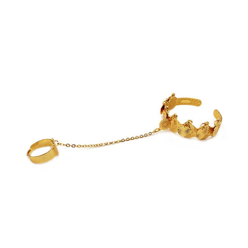 24k Gold Plated Copper Africa Ethiopia Bracelet Girl Bracelet Vietnam Sand Gold Bracelet Manufacturer