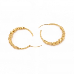 24k Gold Plated Copper Round Ball Earrings Supplier