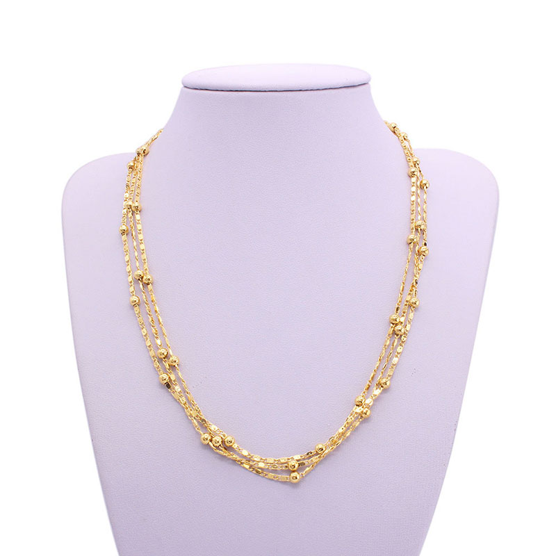 24k Gold Plated Copper Necklace Cuban Chain Supplier