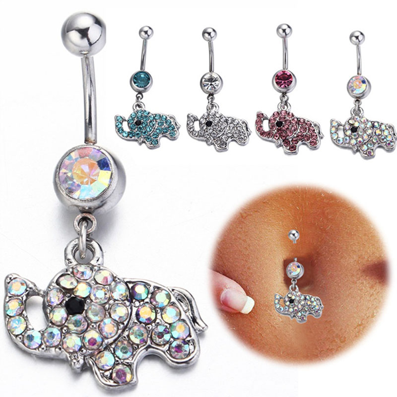 Wholesale Jewelry Cute Elephant Belly Button Ring Belly Button Piercing