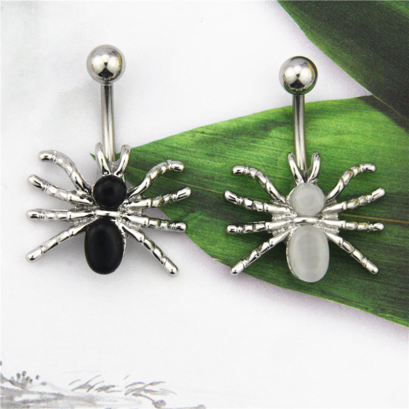 Wholesale Jewelry Punk Style Belly Button Ring With Spider Navel Piercing