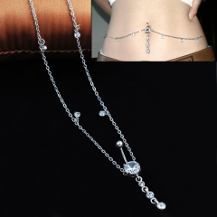 Wholesale Jewelry Popular Piercing Jewelry Zirconia Pendant Waist Chain Belly Button Ring