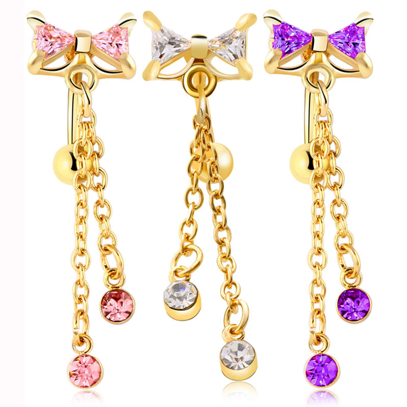Belly Button Studs Butterfly Knuckle Studs With Diamonds Distributor