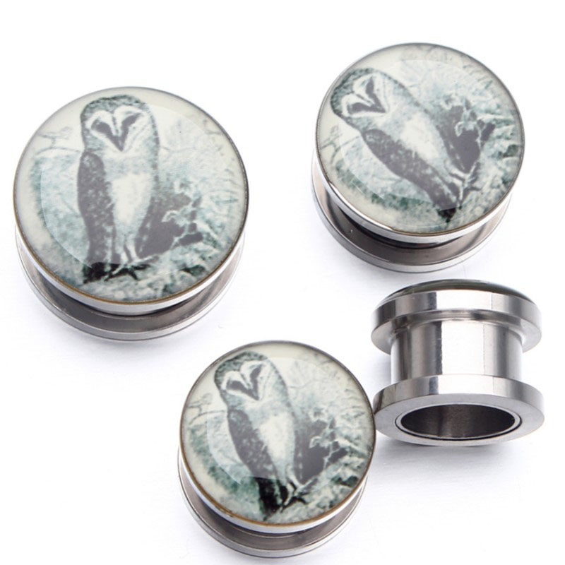 Wholesale Jewelry Owl Drip Oil Ear Flaring Ear Stud Piercing