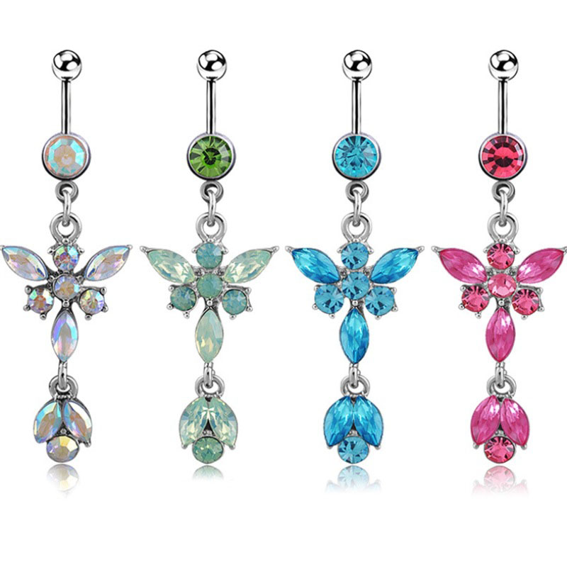 Wholesale Jewelry Horse Eye Butterfly Navel Ring Belly Button Piercing