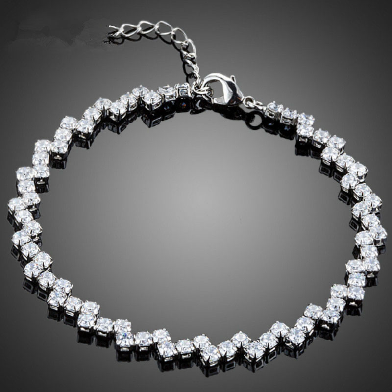 Wholesale Exquisite Luxury Roman Crystal Simple Diamond Encrusted Full Diamond Bare Diamond Bracelet