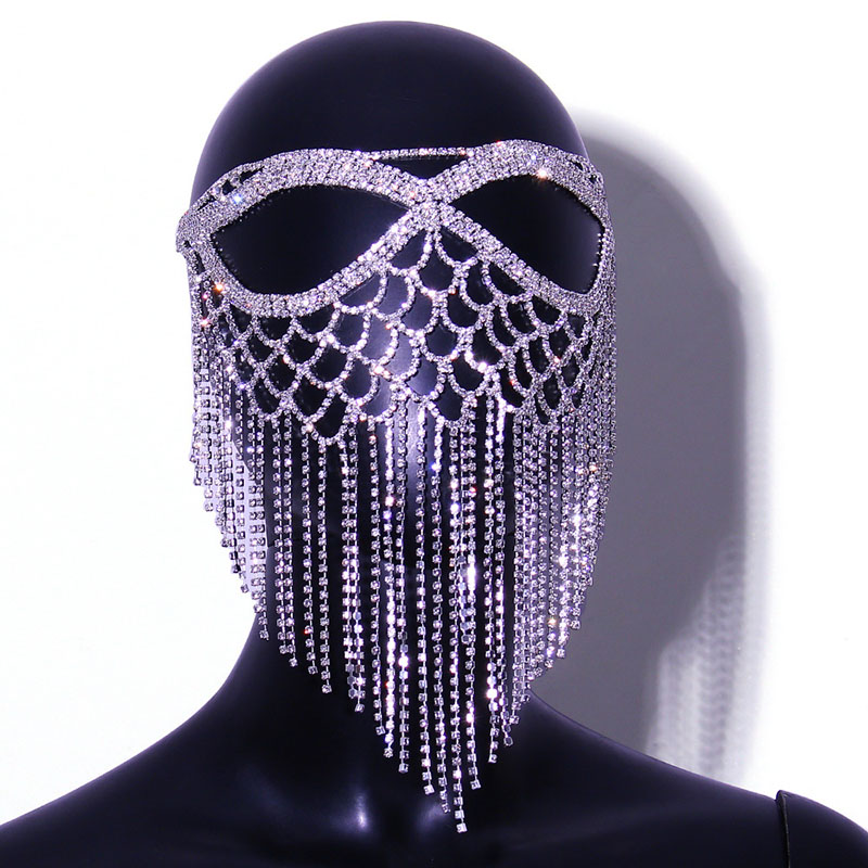 Wholesale Exaggerated Fashion Halloween Rhinestone Mask Masquerade Mask Sexy Accessories