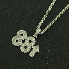 Men's Pendant Necklace With Diamond Set Numbers Supplier