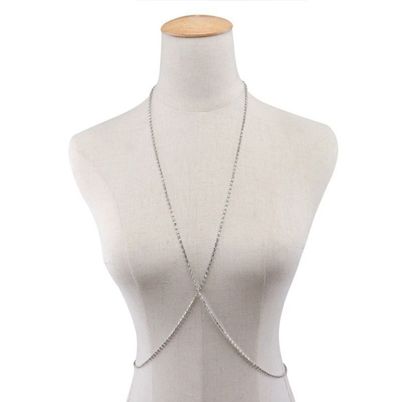 Wholesale Sexy Chest Chain Fashion Beach Necklace Multi-layer Cross Body Chain