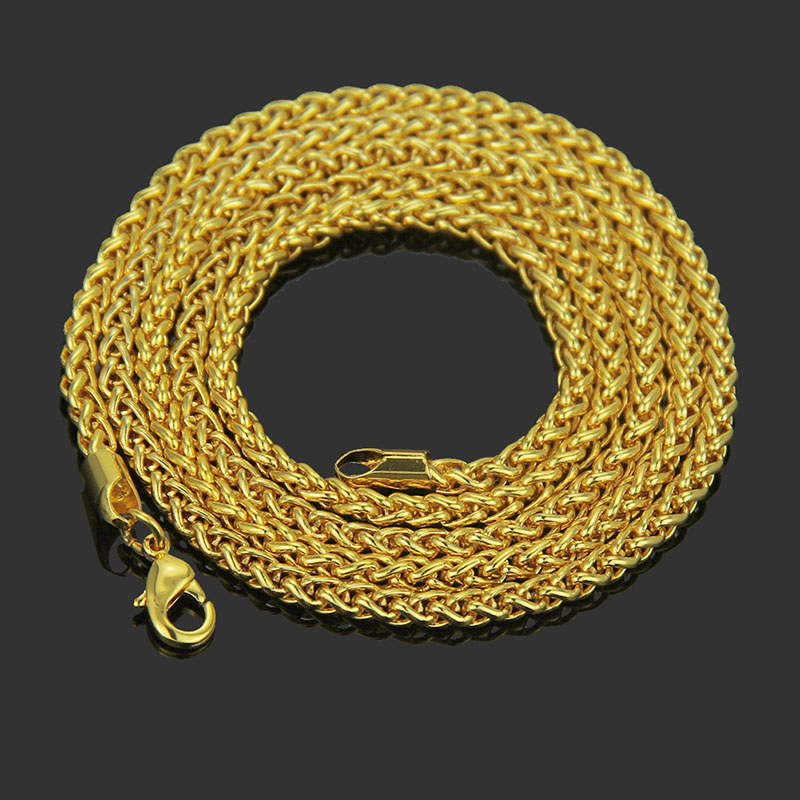 Wholesale Fashion Gold Necklace Thick Flower Basket Chain Simple And Versatile Foxtail Chain