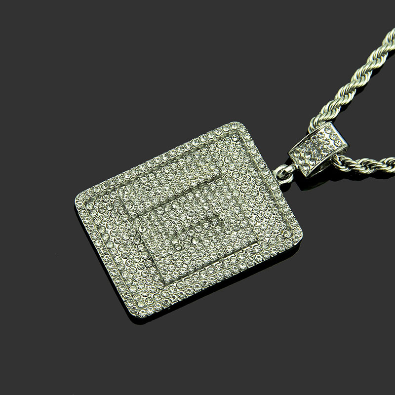 Hip Hop Men's Simple Number Pendant Necklace With Diamonds Distributor