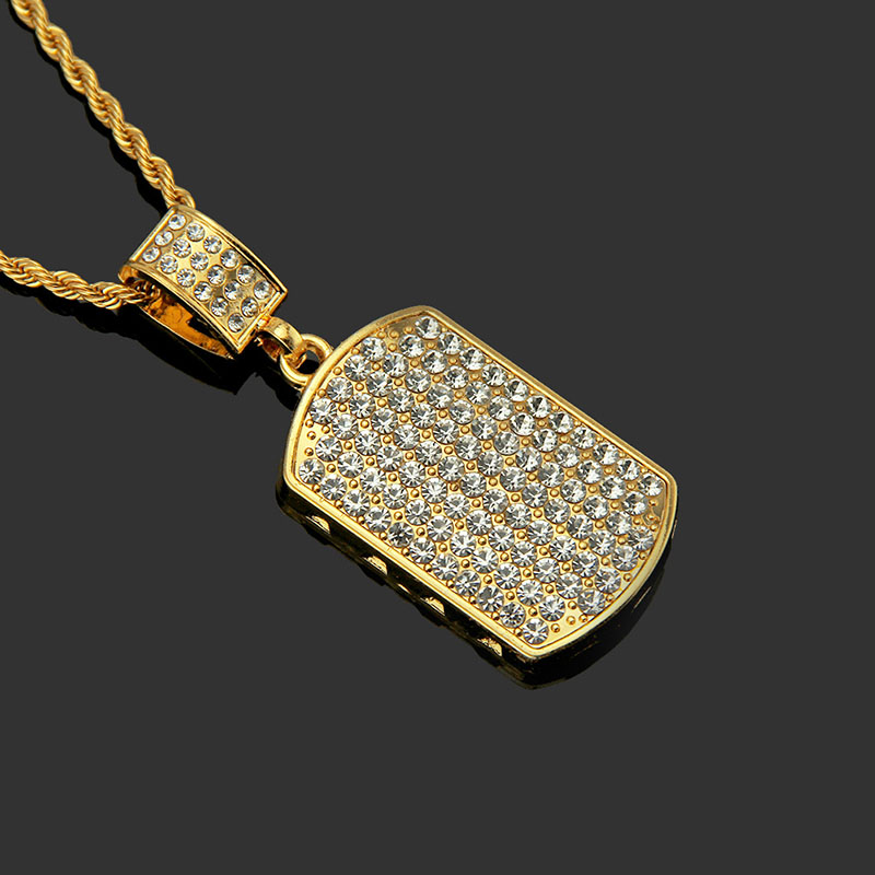 Hip Hop Men's Diamond Studded Snare Pendant Necklace Distributor