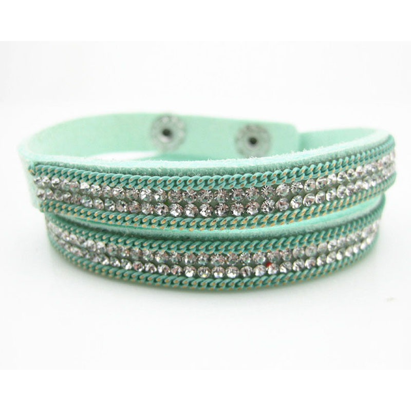 Korean Velvet Bracelet With Multiple Rows Of Diamonds Supplier