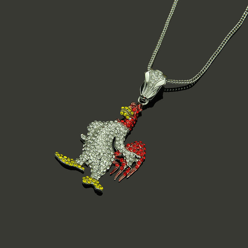 Alloy Electroplate Rooster Shape Necklace Distributor