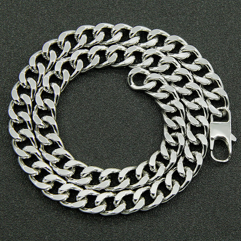 Glossy Cuban Chain Chain Necklace Personalized Stainless Steel 10mm Manufacturer