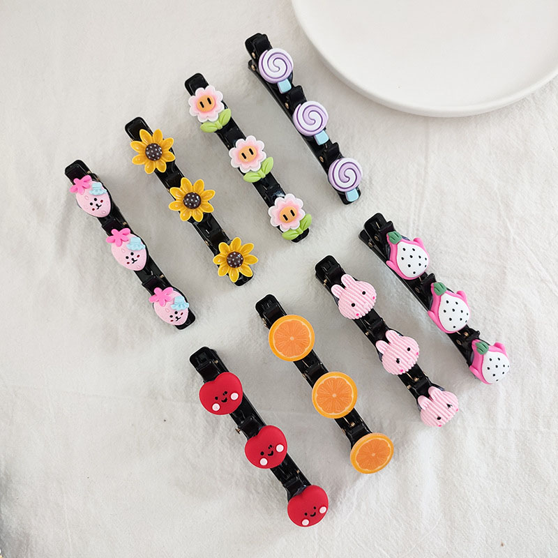 Small Fresh Flowers Braided Hair Clips Duckbill Clips Hundred And One Digging Red Hair Clips Women Side Clips Distributor