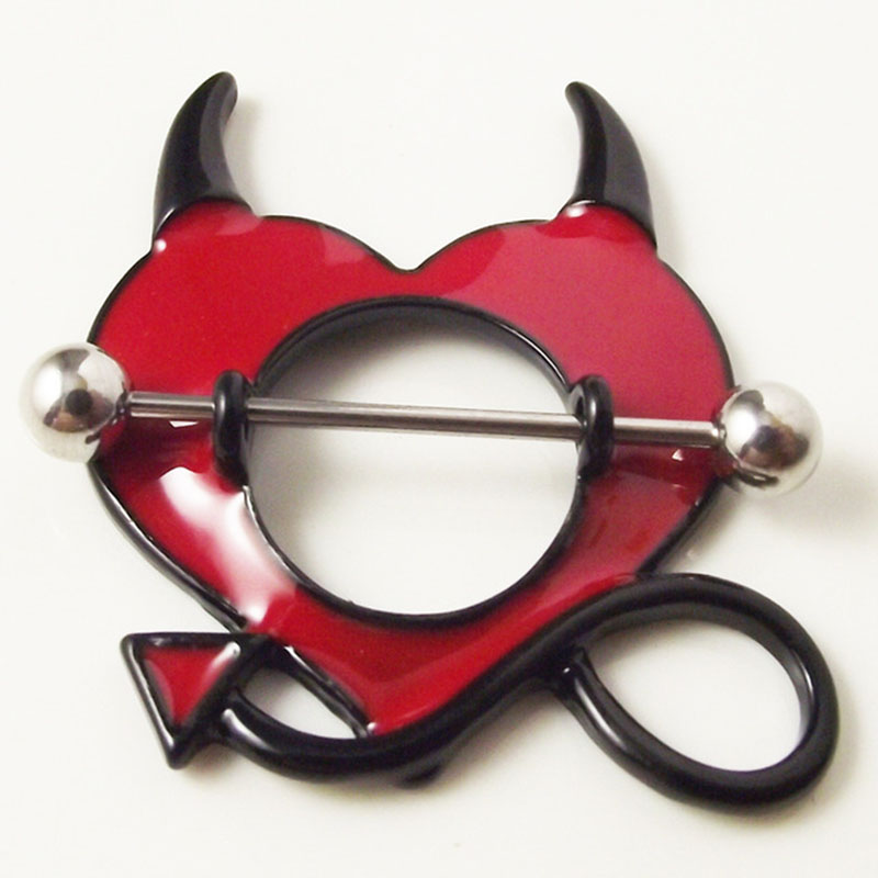 Red Nipple Ring Cow Nipple Ring Devil Nipple Ring Piercing Manufacturer
