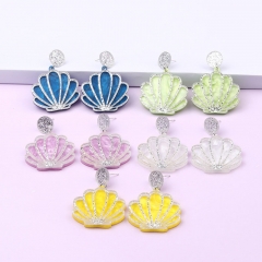 Wholesale Jewelry Water Plate Shell Splicing Earrings Temperament Multilayer Acrylic