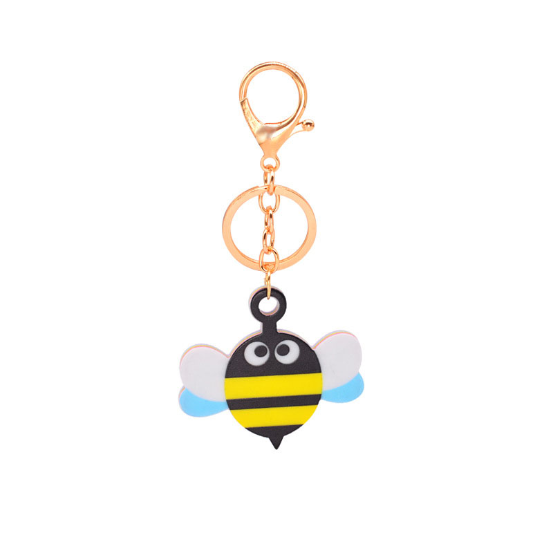 Wholesale Jewelry Cartoon Acrylic Keychain Custom Printing Cute Bees