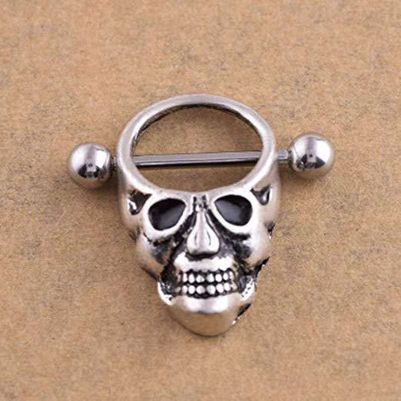 Explosive Skull Nipple Ring Piercing Jewelry Ghost Head Breast Piercing Body Jewelry Supplier