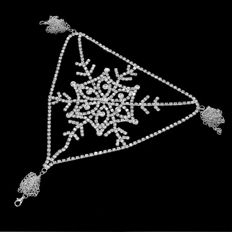 Fashion Full Of Diamonds Snowflake Body Chain Winter Versatile Sexy Waist Chain Manufacturer