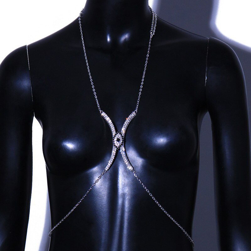 Curved Devil's Eye Chest Bra Europe And America Beach Sexy Body Chain Manufacturer