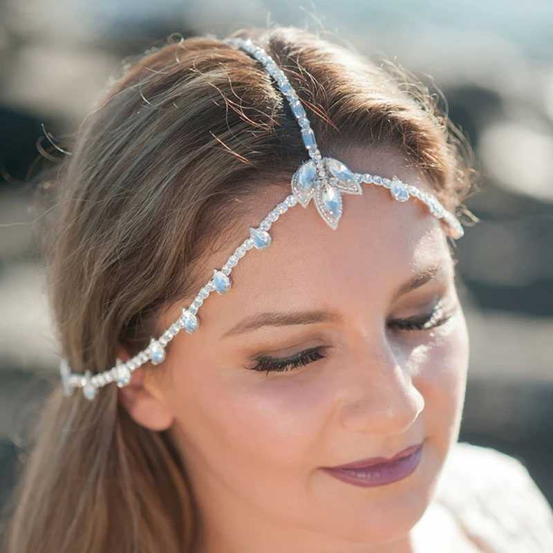 Bride Wedding Zircon Hair Chain European And American Gothic Full Of Diamonds Forehead Chain Supplier