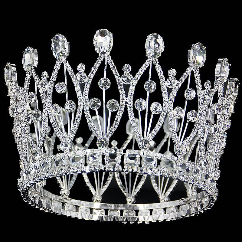Bridal Crown Jewelry Crystal Full Crown Fashion Luxury Prom Headdress Distributor