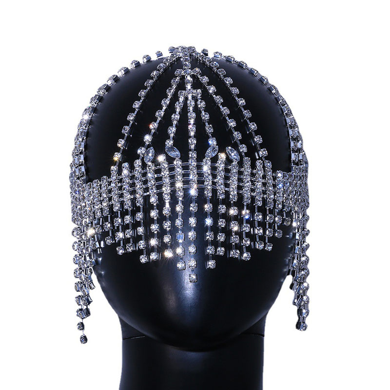 Wholesale Jewelry Bohemian Style Irregular Diamond Encrusted Tassel Hair Chains