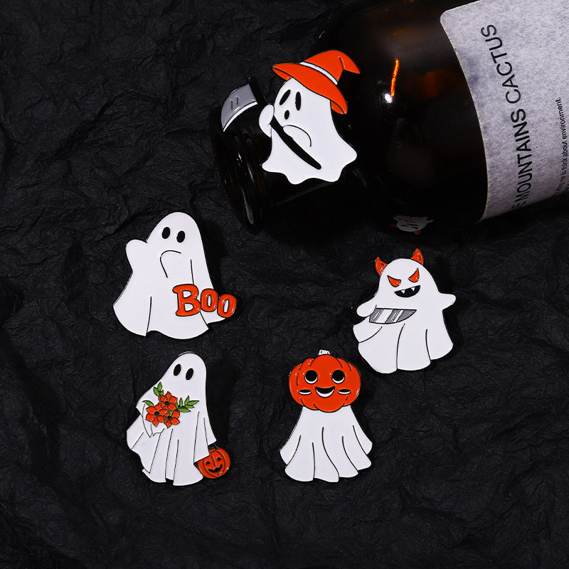 Wholesale Horror Halloween Brooch Ghost Pumpkin