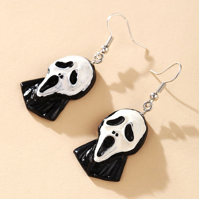 Wholesale Halloween Ghost Skull Earrings Ear Hooks