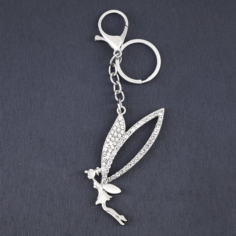 Korean Version Of The Creative Fashion Butterfly Elves With Diamonds Metal Keychain Manufacturer