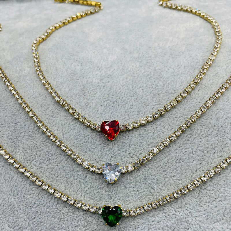 Simple Luxury Full Diamond Love Necklace Manufacturer