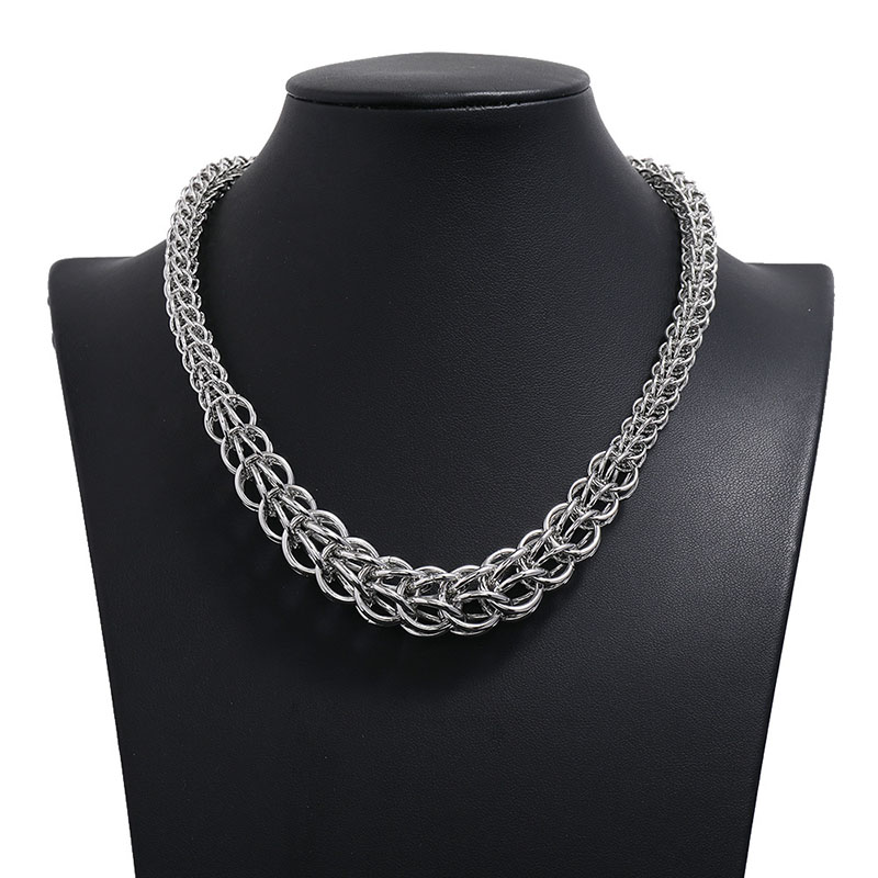 Wholesale Jewelry Personalized Fashion Stainless Steel Necklace Short Thick Chain Collarbone Chain