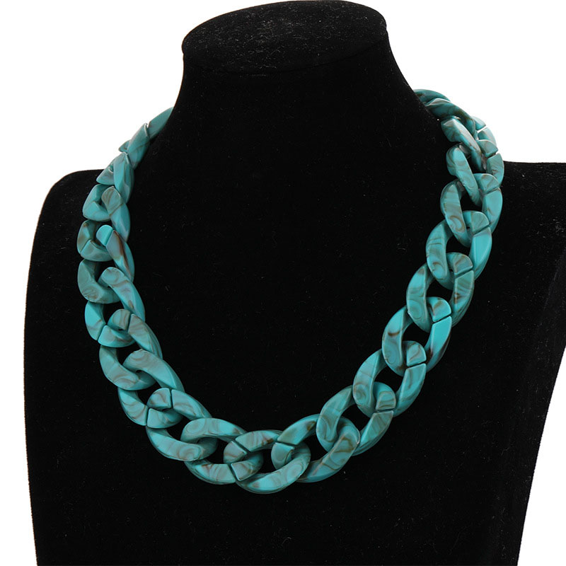 Wholesale Jewelry Bohemian Acetate Plate Multi-layer Necklace Chain Choker