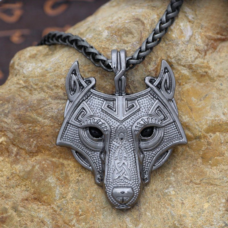 Wholesale Celtic Wolf Pendant Viking Necklace