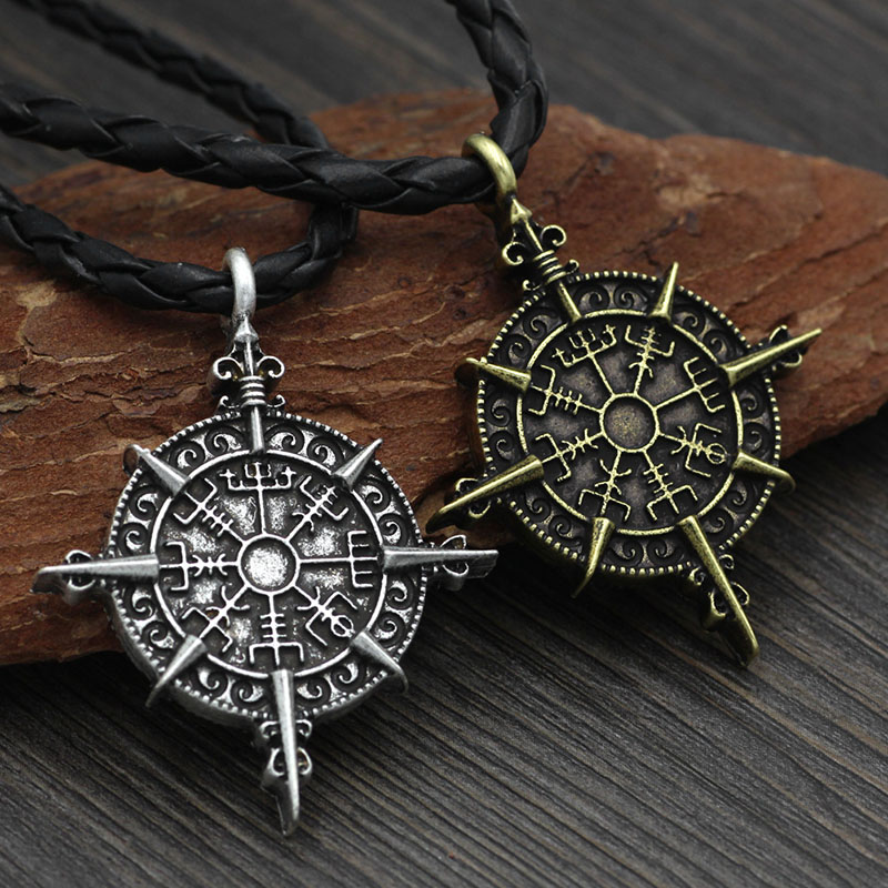 Wholesale Nordic Myth Odin Symbol Spear Pendant Necklace