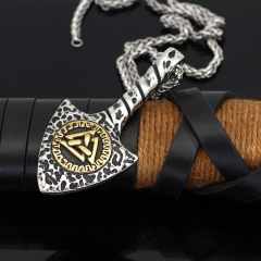 Wholesale Scandinavian Viking Odin Viking Rune Pendant Necklace