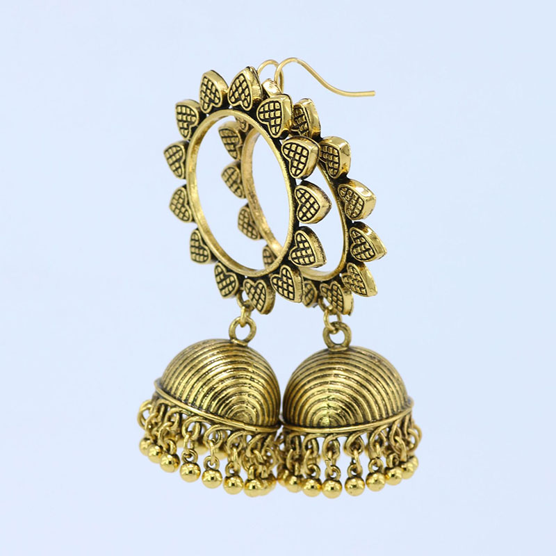 Ethnic Hollow Sun Flower Vintage Large Bell Tassel Earrings Supplier