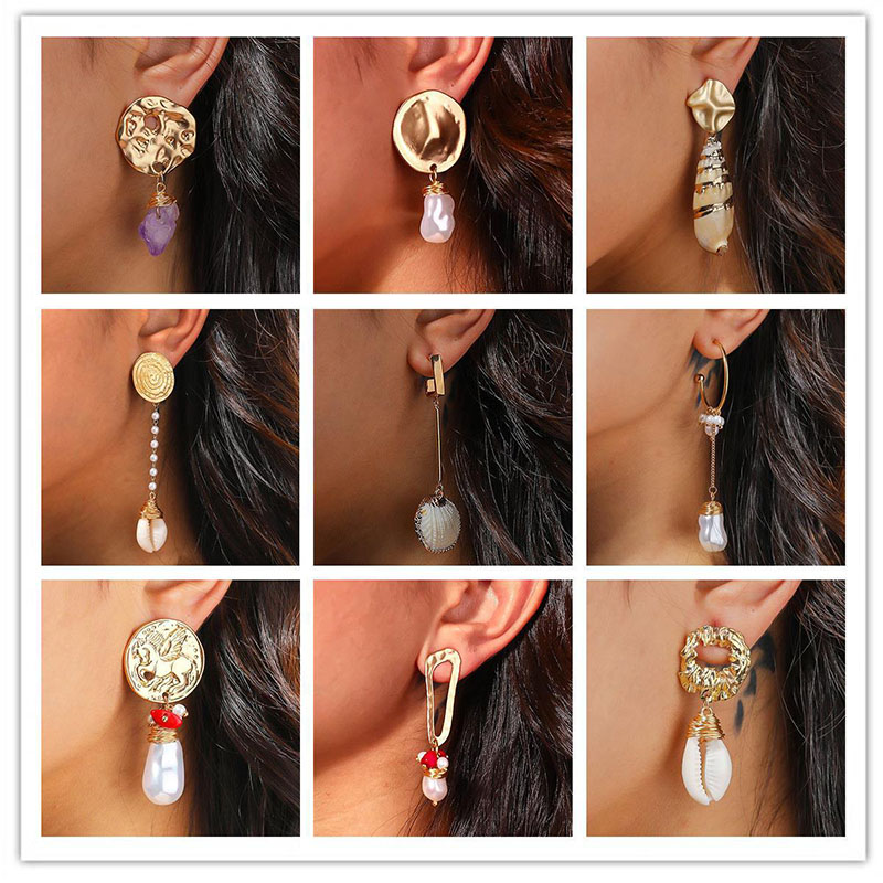 Wholesale Simple Natural Pearl Fashion Versatile Long Girly Earrings