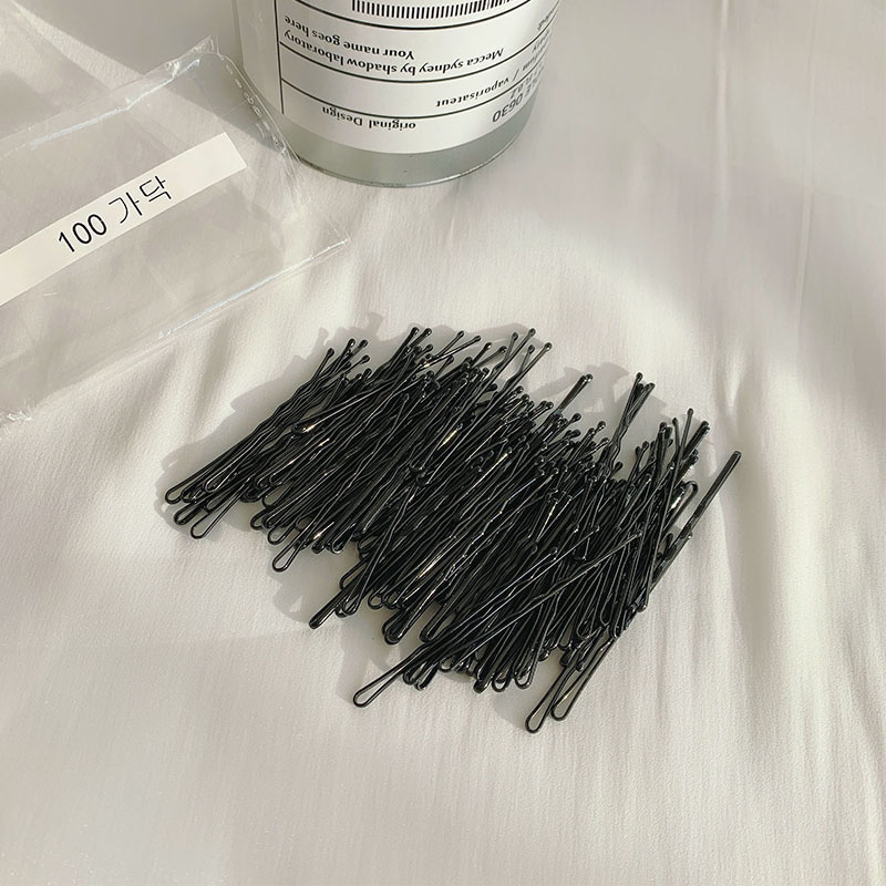 Wholesale Simple Black Side Clip Hair Clip A Clip Set Personality Trend