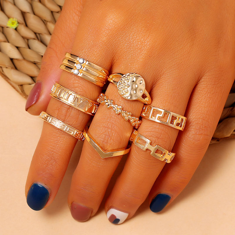 Bohemian Fashion Vintage 8 Pieces Set Of Joint Rings Manufacturer